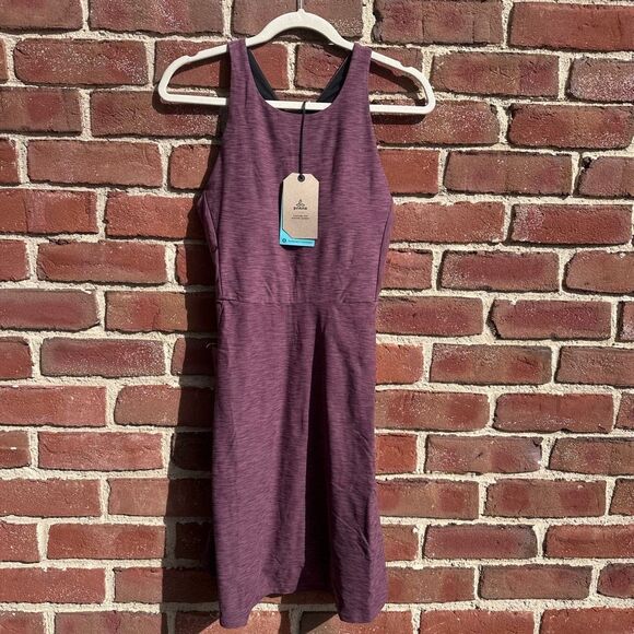 PrAna $99 Women's Sleeveless Racerback Kimble Mini Dress size large NEW - Picture 2 of 6